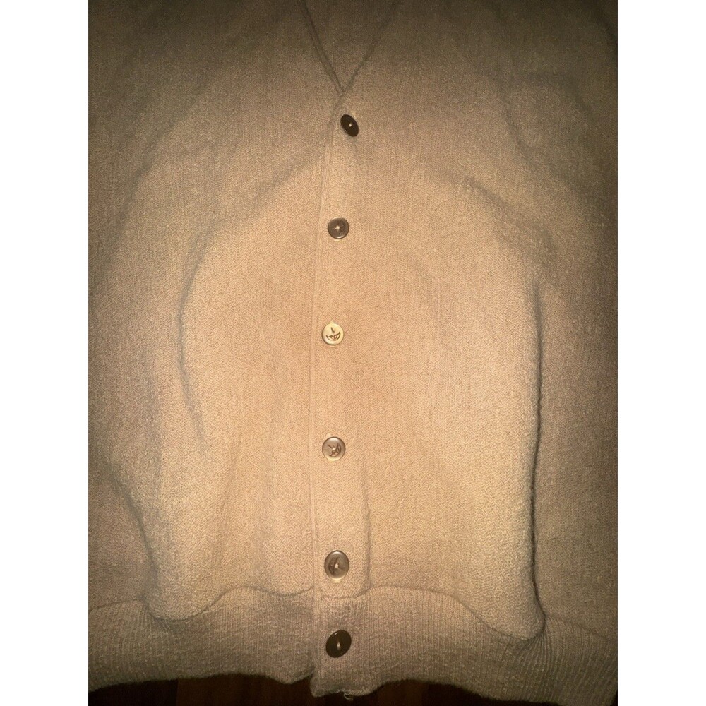 Vintage 60s Robert Bruce Arnold Palmer Alpaca Wool Cardigan Sweater USA M - Picture 4 of 13